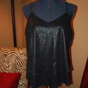 EUC Iridescent Glittery tiered women's tank top